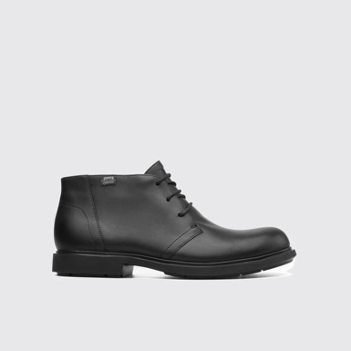 Side view of Neuman Black Formal Shoes for Men