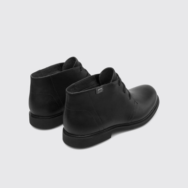 Back view of Neuman Black Formal Shoes for Men