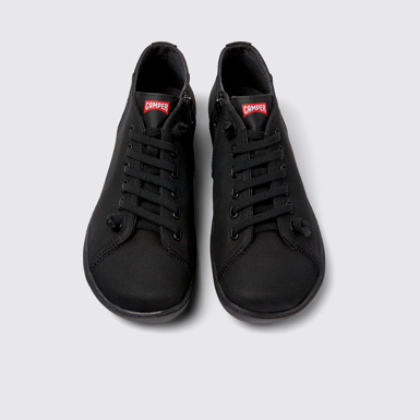 Overhead view of Peu Black textile shoes for men