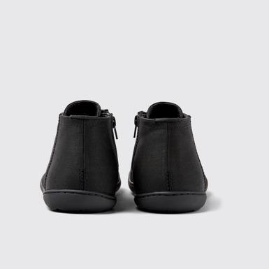 Back view of Peu Black textile shoes for men