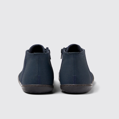 Back view of Peu Blue textile shoes for men