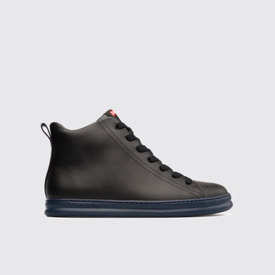 Side view of Runner Black Sneakers for Men