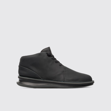 Side view of Rolling Black Casual Shoes for Men