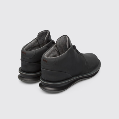 Back view of Rolling Black Casual Shoes for Men