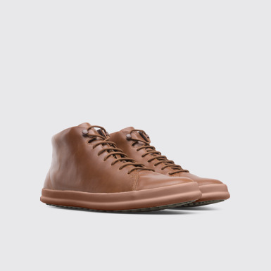 Front view of Chasis Brown Sneakers for Men