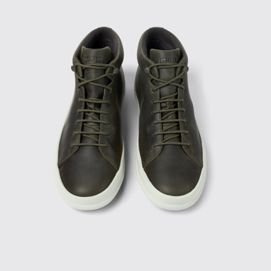 Chasis Zapatos gris verdoso de piel para hombre