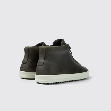 Chasis Zapatos gris verdoso de piel para hombre