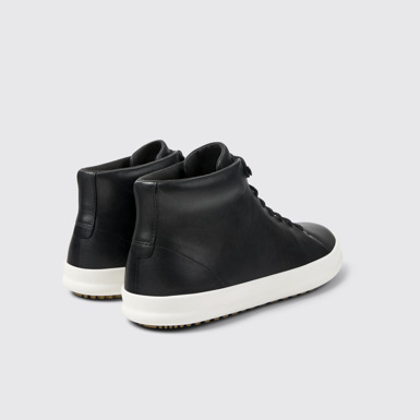 Back view of Chasis Black ankle boot for men