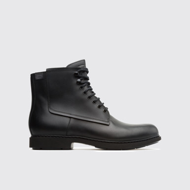 Side view of Neuman Black Formal Shoes for Men