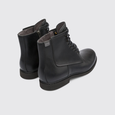 Back view of Neuman Black Formal Shoes for Men