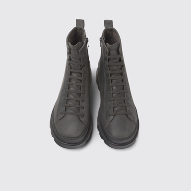 Brutus Bottines en nubuck gris foncé pour homme