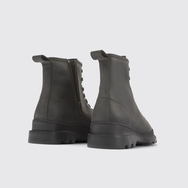Brutus Bottines en nubuck gris foncé pour homme