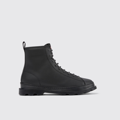 Side view of Brutus MIRUM® Black boot for men with MIRUM® uppers