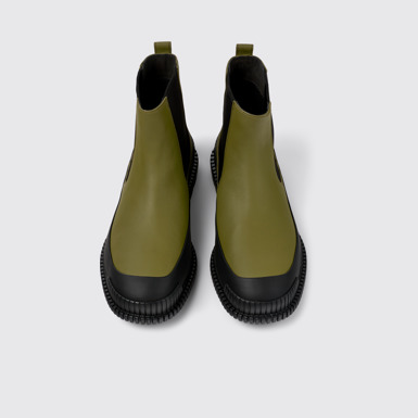 Overhead view of Pix Multicolored Leather Chelsea Bootie for Men