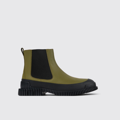 Side view of Pix Multicolored Leather Chelsea Bootie for Men