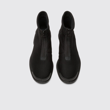 Overhead view of Pix Black Ankle Boots for Men