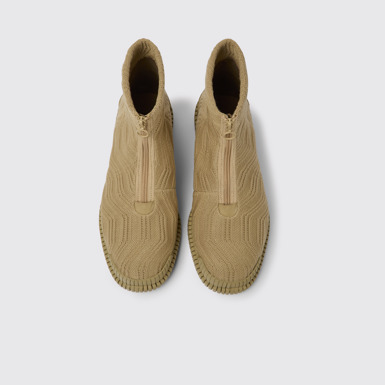 Overhead view of Pix Beige ankle boots for men