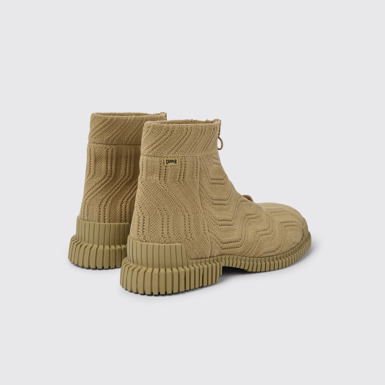 Back view of Pix Beige ankle boots for men