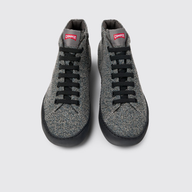 Overhead view of Peu Touring Gray-black textile ankle boots for men