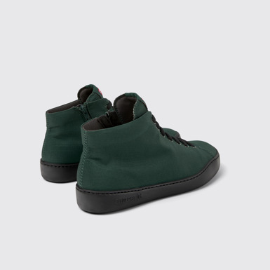 Back view of Peu Touring Green Textile Sneaker Boots for Men.