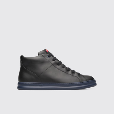 Side view of Runner Black Sneakers for Men