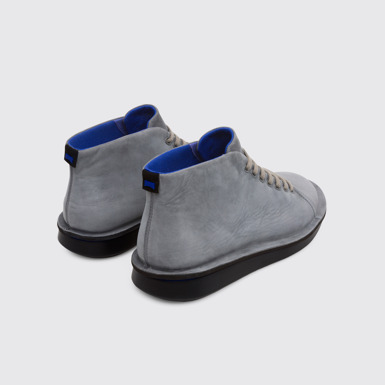 Back view of Formiga Grey Ankle Boots for Men
