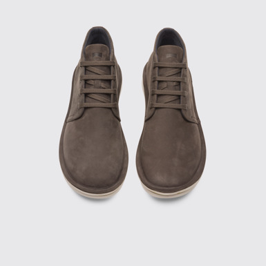 Overhead view of Formiga Brown Gray Ankle Boots for Men