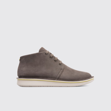 Side view of Formiga Brown Gray Ankle Boots for Men