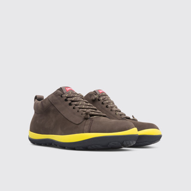 Front view of Peu Pista Brown Gray Casual Shoes for Men