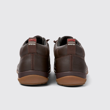 Back view of Peu Pista Brown leather shoes for men