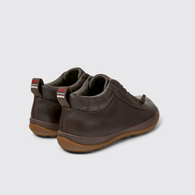 Back view of Peu Pista GM - GORE-TEX Brown Leather Ankle Boots for Men.