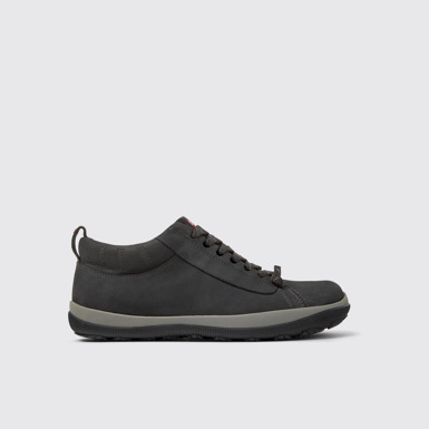 Side view of Peu Pista GM Gray Nubuck Ankle Boots for Men.