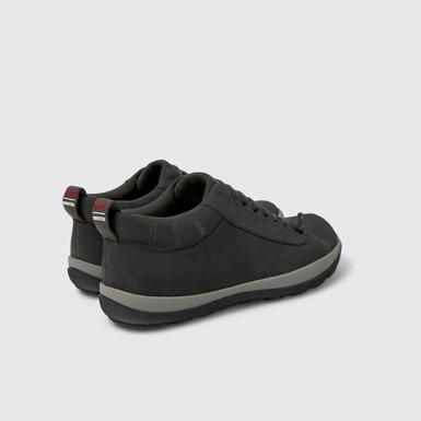 Back view of Peu Pista GM Gray Nubuck Ankle Boots for Men.