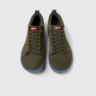 Overhead view of Peu Pista GM - GORE-TEX Green Nubuck Ankle Boots for Men.