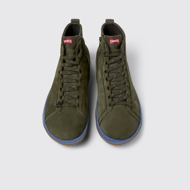 Peu Pista GM - GORE-TEX Botas de media caña verdes de nobuk para hombre.
