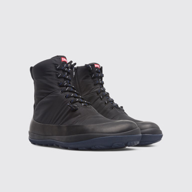 Front view of Peu Pista Black Ankle Boots for Men