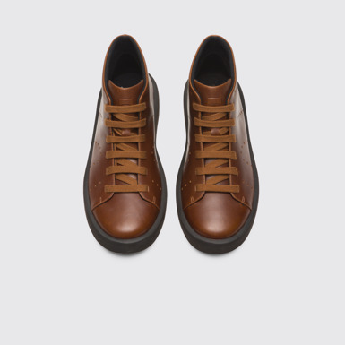 Overhead view of Courb Brown Sneakers for Men