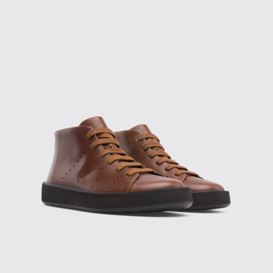 Front view of Courb Brown Sneakers for Men