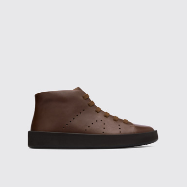 Side view of Courb Brown Sneakers for Men
