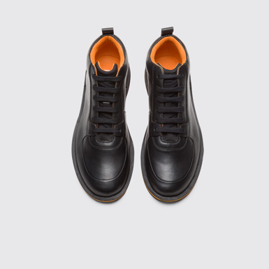 Overhead view of Rolling Black ankle boot for men