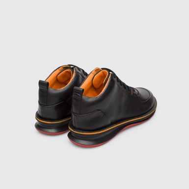 Back view of Rolling Black ankle boot for men