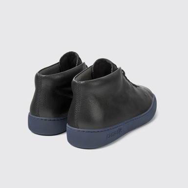 Back view of Peu Touring Black ankle boot for men