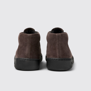 Back view of Peu Touring Brown nubuck sneakers for men