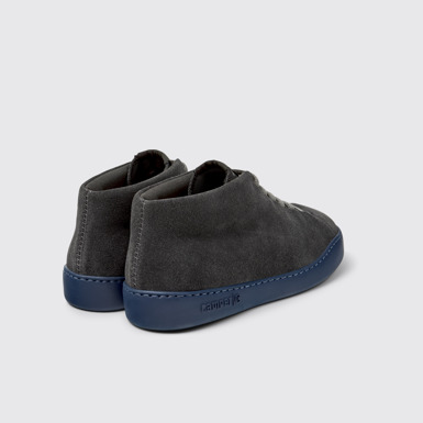 Back view of Peu Touring Gray Suede Sneaker Boots for Men.