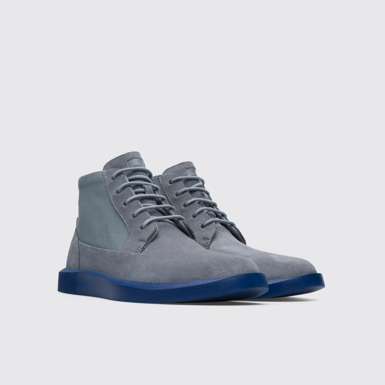 Front view of Bill Men’s mid gray lace-up boot