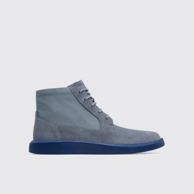 Side view of Bill Men’s mid gray lace-up boot