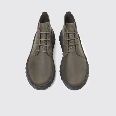 Ground Botines verde oscuro de nobuk para hombre