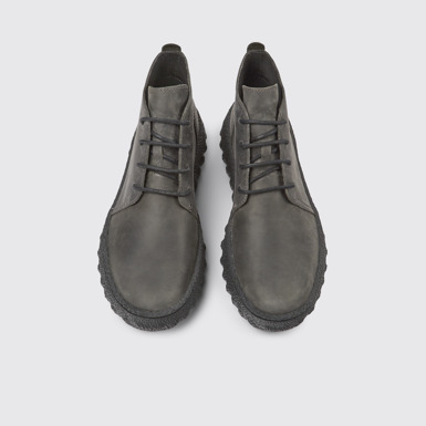 Ground Stivaletto da uomo in nabuk grigio scuro