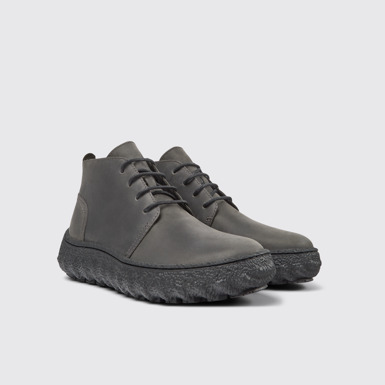 Ground Stivaletto da uomo in nabuk grigio scuro