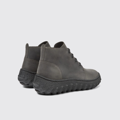 Ground Stivaletto da uomo in nabuk grigio scuro